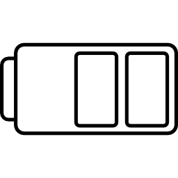 batterie à deux barres Icône