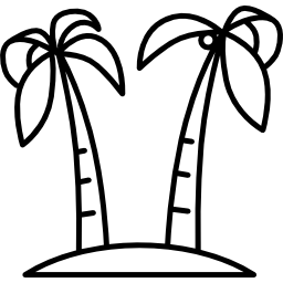 twee palmbomen icoon