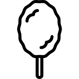 algodón de azúcar en un palo icono