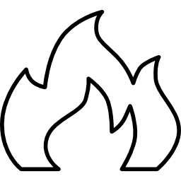 wielki płomień ognia ikona