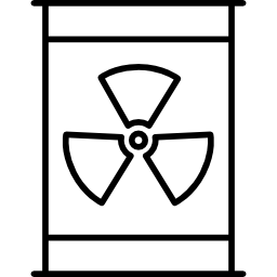 barile di radiazioni icona