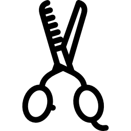 tijeras de pelo abiertas icono