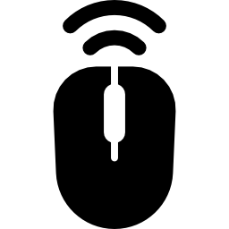 draadloze muis met signaal icoon