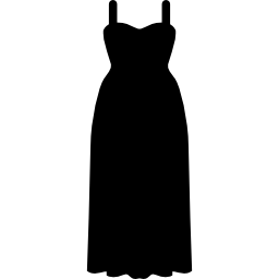 lange elegante jurk icoon