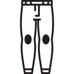 pantalones de mujer vista frontal icono