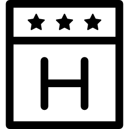 signo de hotel de tres estrellas icono