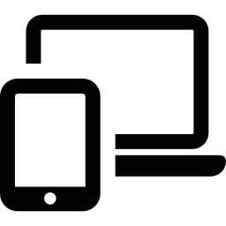tablet y laptop icono