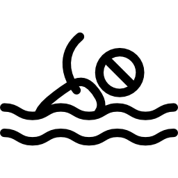 nuotatore in acqua icona