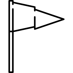 bandera triangular icono