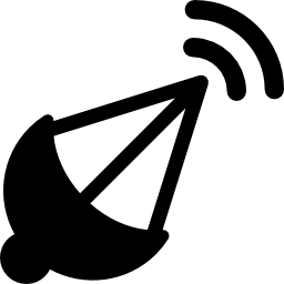 antenne parabolique avec signal Icône