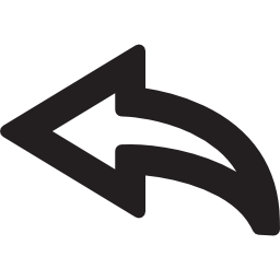 freccia sinistra curva icona