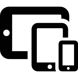trois appareils connectés Icône