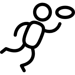 giocatore di frisbee icona