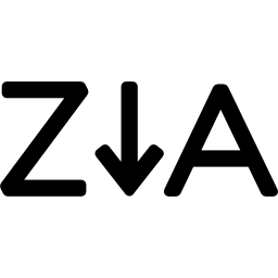 aflopend alfabet sorteren icoon