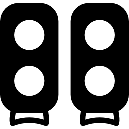 twee stereoluidsprekers icoon