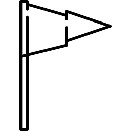 trójkątna flaga ikona