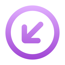 Down left arrow icon