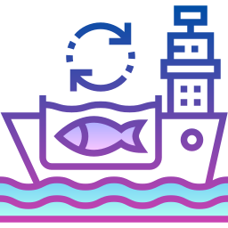 Fish farm vessel icon