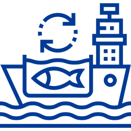 Fish farm vessel icon