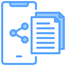 condivisione di contenuti icona