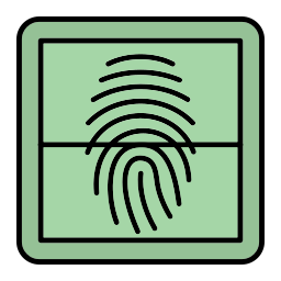 escáner de huellas dactilares icono