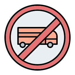 geen vrachtwagens icoon
