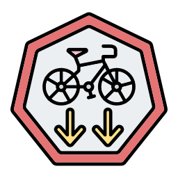 carril bici icono