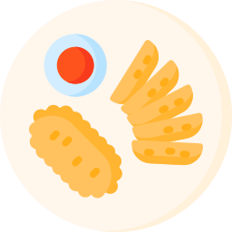 Рыба и чипсы иконка