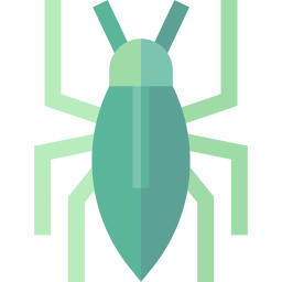 Leaf grasshopper icon