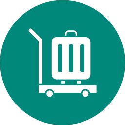 Luggage cart icon