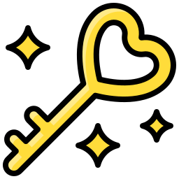 liefde sleutel icoon