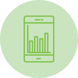 Mobile analytics icon