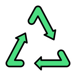 ulegające biodegradacji ikona