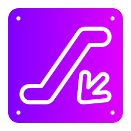 Escalator sign icon