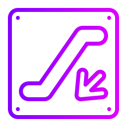 znak schodów ruchomych ikona