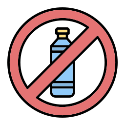 No plastic bottles icon