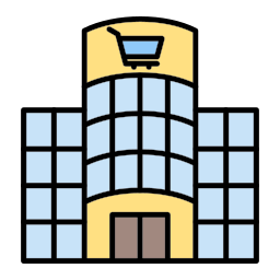 Shopping mall icon