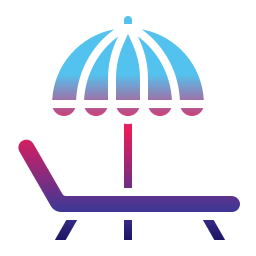 Sun umbrella icon