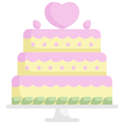 pastel de bodas icono
