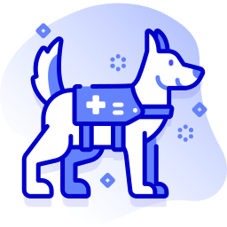 Спасательная собака иконка