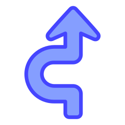 Curved arrow icon