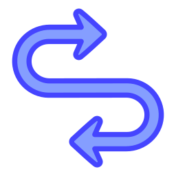 Curved arrows icon