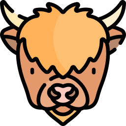 Highland cow icon