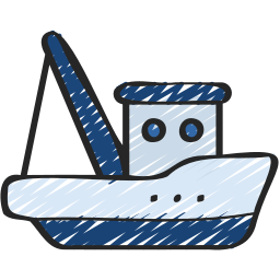 Fishing boat icon