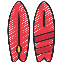 tabla de surf icono