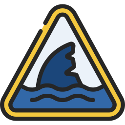Shark warning icon
