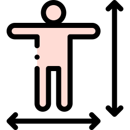 medida del cuerpo icono