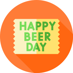 Happy beer day icon