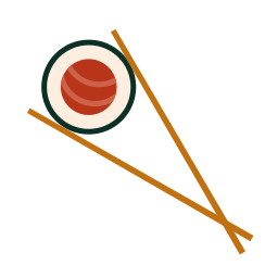 rolka sushi ikona