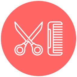 herramientas para el cabello icono